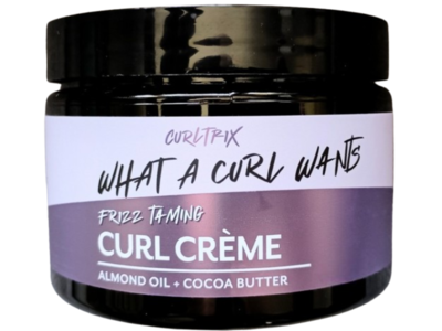 Curltrix What A Curl Wants Frizz Taming Curl Creme, Almond Oil + Coconut Butter, 14 fl oz