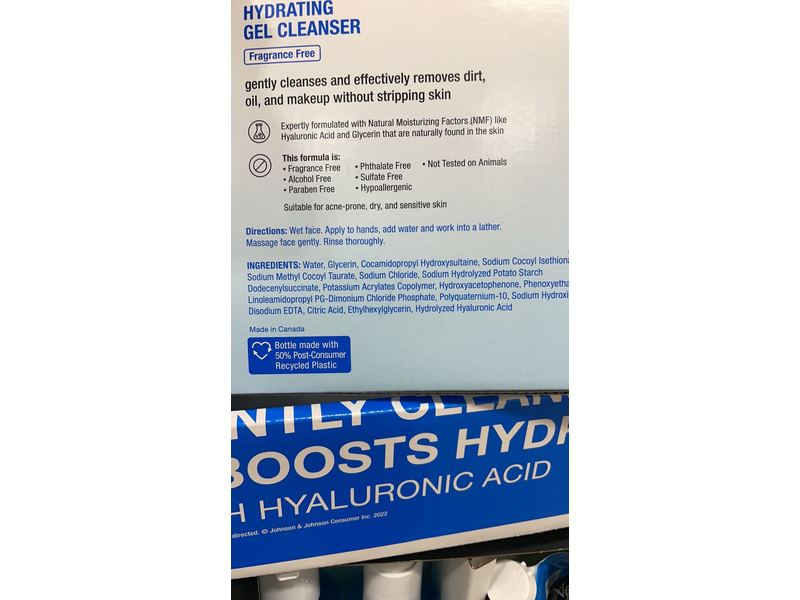 Neutrogena Hydro Boost Hydrating Gel Cleanser + Refill, 7.8 fl oz + Refill 16 fl oz