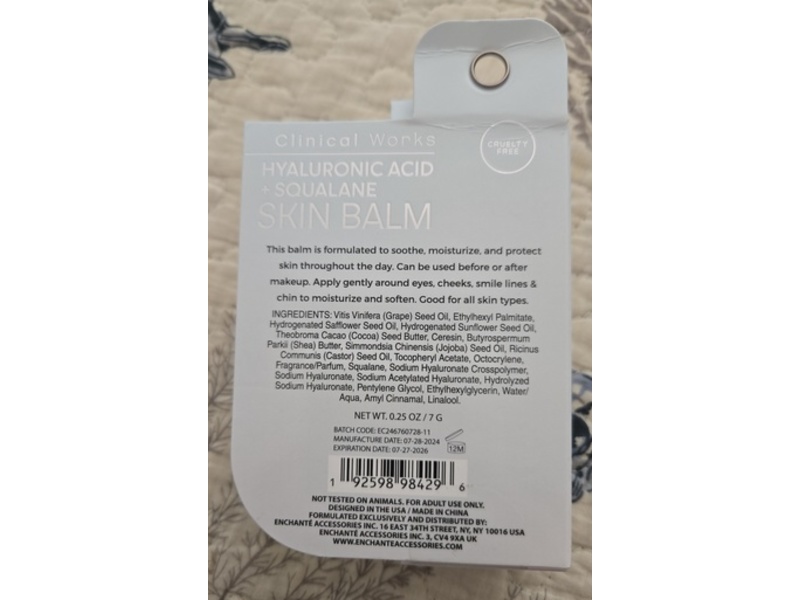 Clinical Works Hyaluronic Acid + Squalane Skin Balm, 0.25 oz/7 g