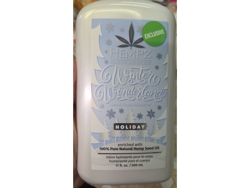 Hempz Herbal Body Moisturizer, Winter Wonderland, 17 oz/500 mL