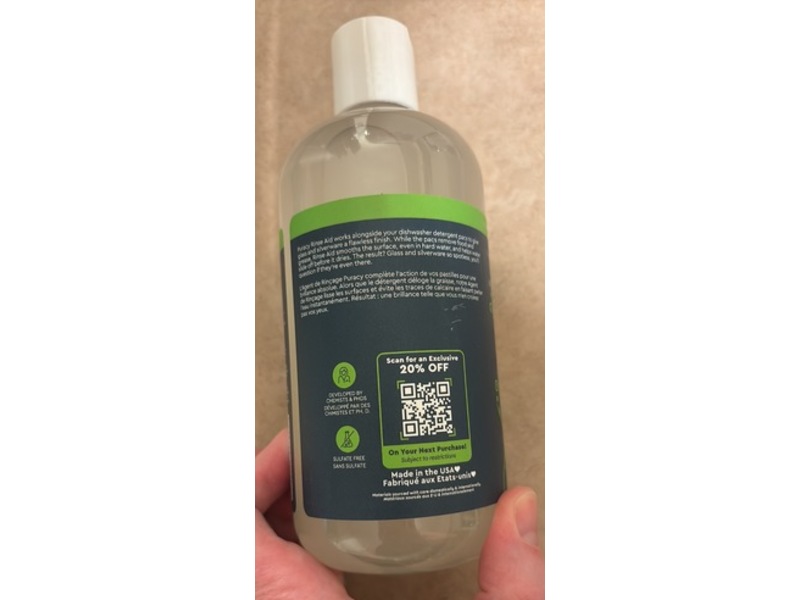 Puracy Dishwasher Rinse Aid, Lemongrass, 12 fl oz/355 mL