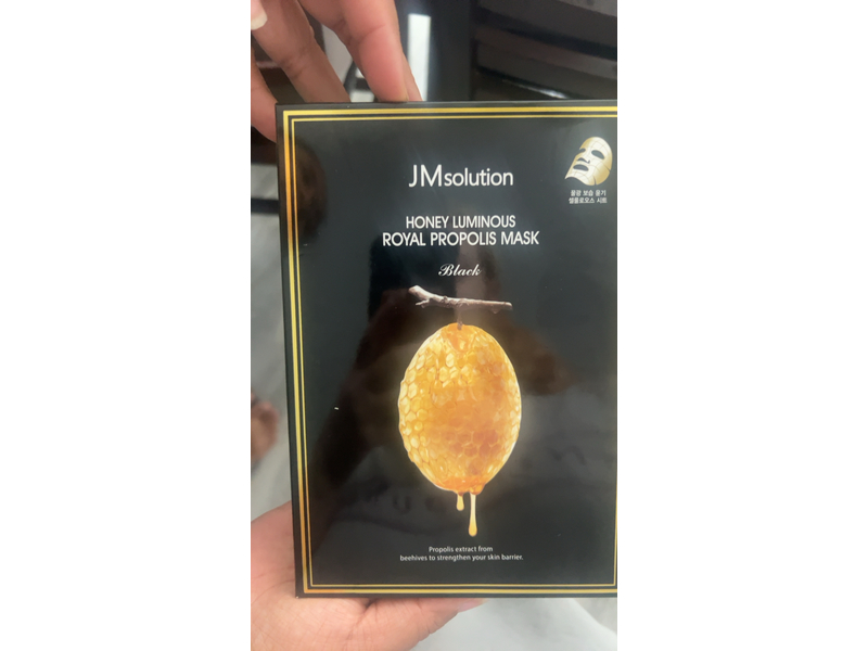 JMsolutions Honey Luminous Royal Propolis Mask, Black, 10 Sheets