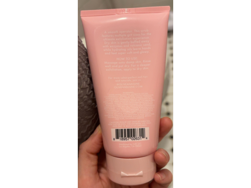 Olive & June Mani+Pedi Scrub, Pine Pomelo & Volcanic Sand, 5 fl oz/150 mL