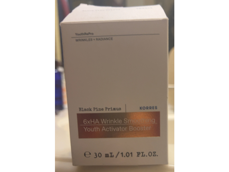 Korres Black Pine Primus 6xHA Wrinkle Smoothing Youth Booster, 1.01 fl oz/30 mL