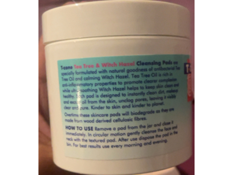 T Zone Cleansing Pads, Tea Tree & Witch Hazel, 40 Counts, Pack Of 6