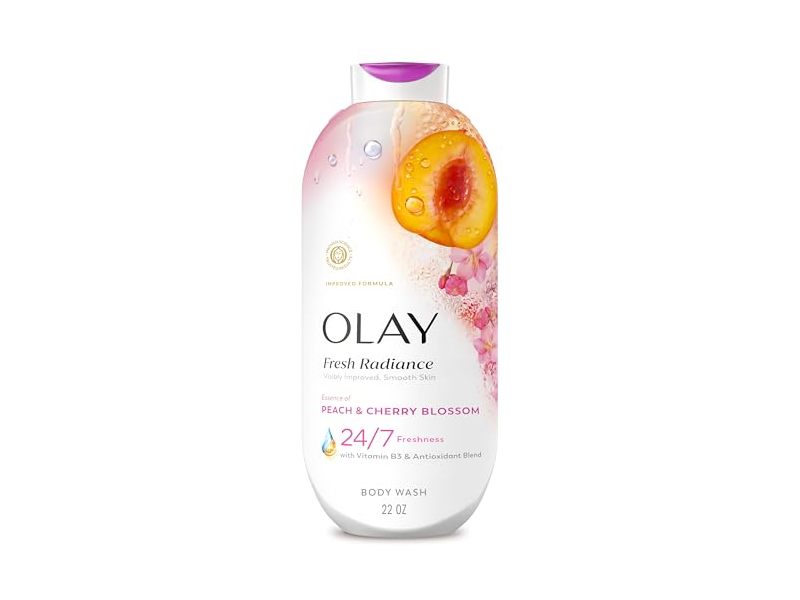 Olay Fresh Radiance Body Wash, Peach & Cherry Blossom, 22 fl oz/650 mL