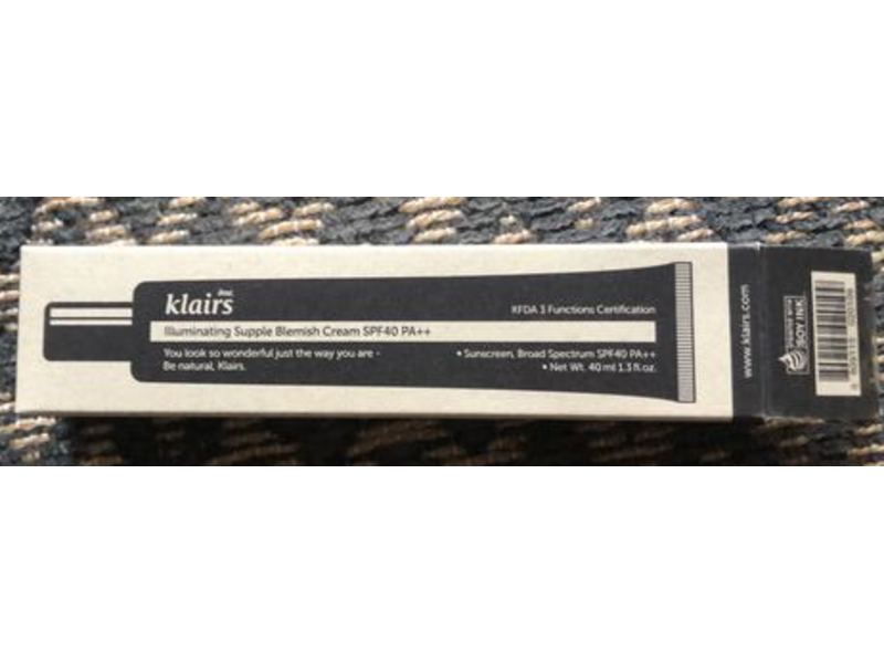 Klairs Illuminating Supple Blemish Cream, SPF 40 PA++, 1.3 fl oz/40 ml