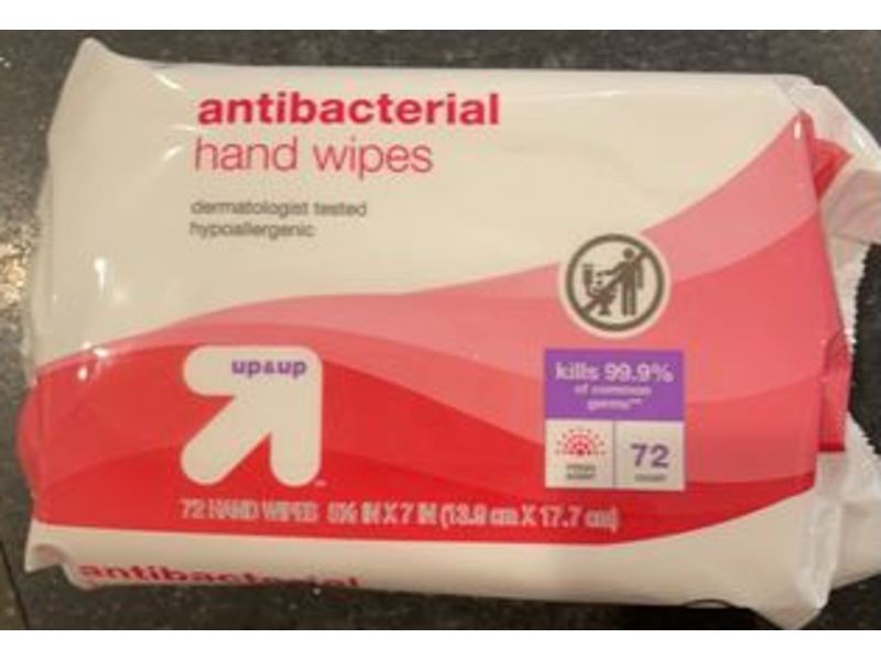 Up & Up Antibacterial Moist Hand Wipes, Fresh Scent, 72 Count