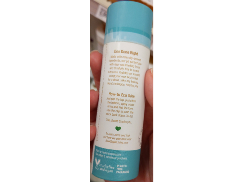 Raw Sugar Deodorant, Cucumber + Chamomile, 2 oz/56 g