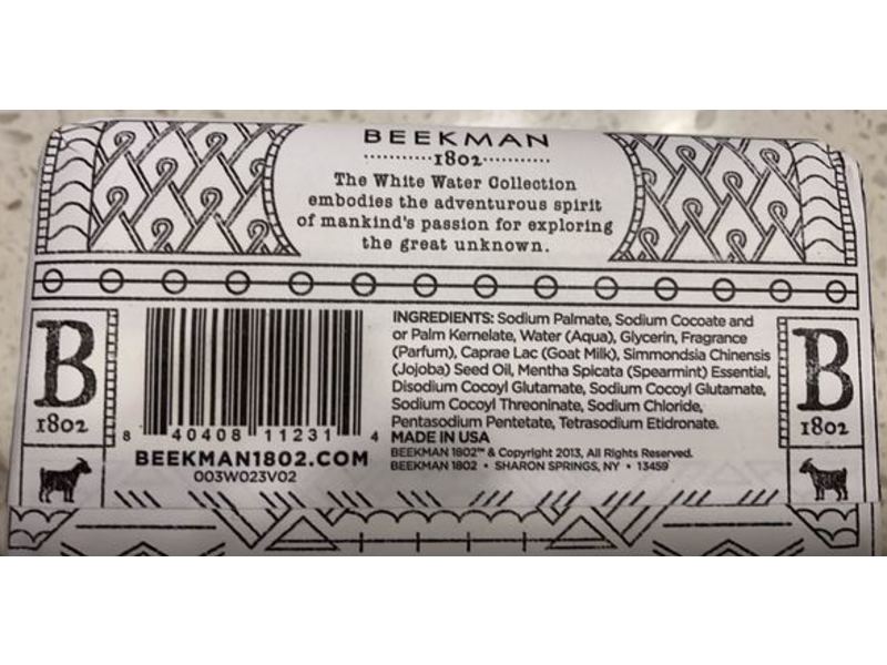 Beekman 1802 Invigorating Bar Soap, White Water Collection, 9 oz/255 g