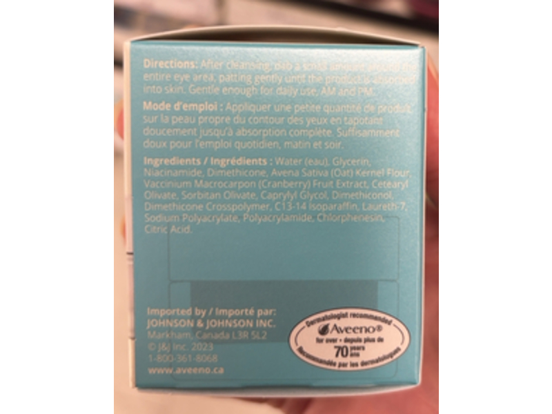 Aveeno Calm + Restore Age Renewal Eye Gel, 0.5 oz/14g