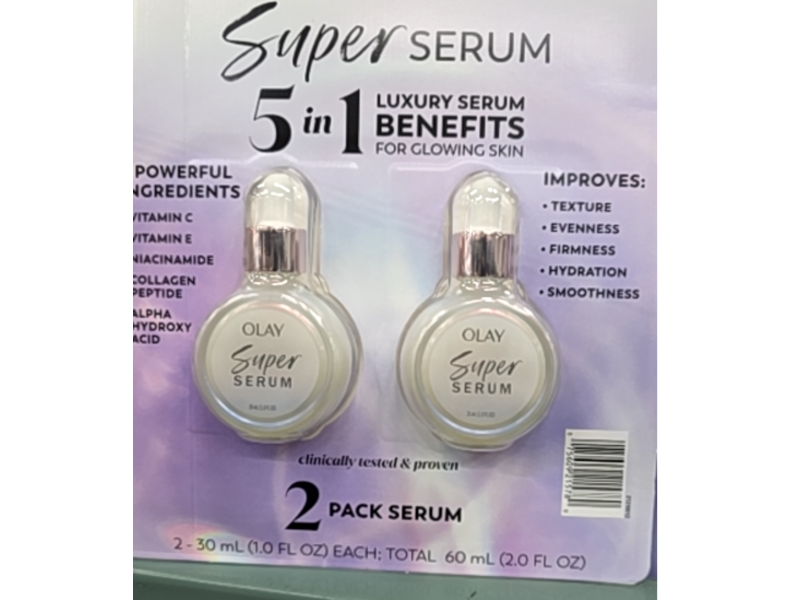 Olay Super Serum, 1 fl oz/30 mL, Pack Of 2