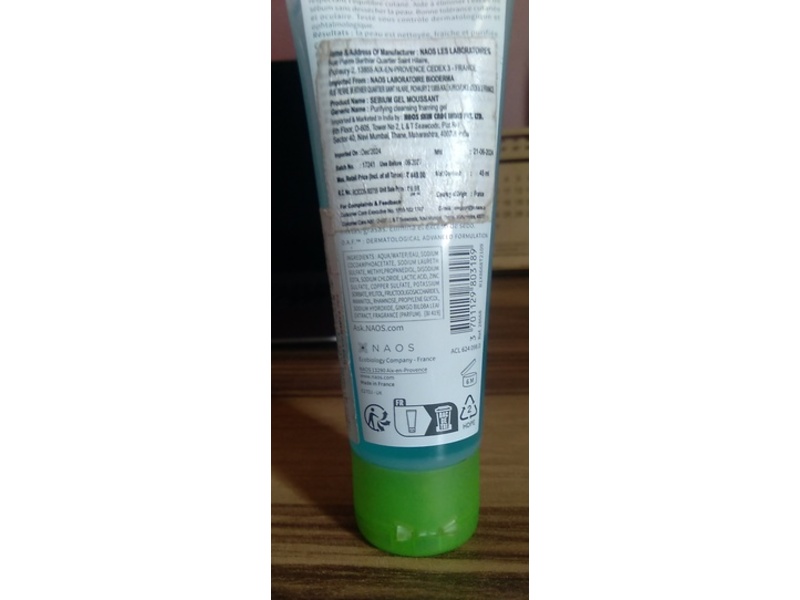 Bioderma Sebium Gel Moussant Cleansing Foaming Gel, 1.5 fl oz/45 mL