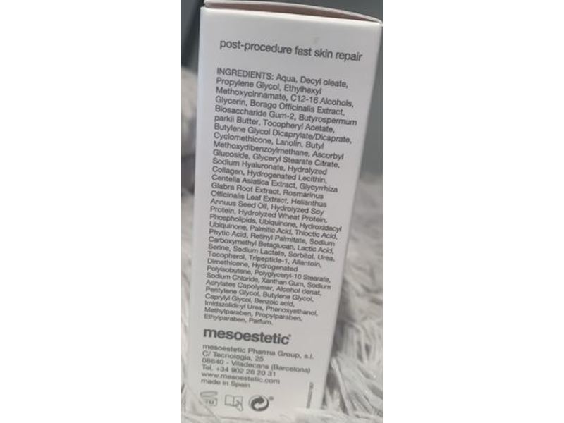 Mesoestetic Post_Procedure Fast Skin Repair, 1.69 fl oz/50 mL