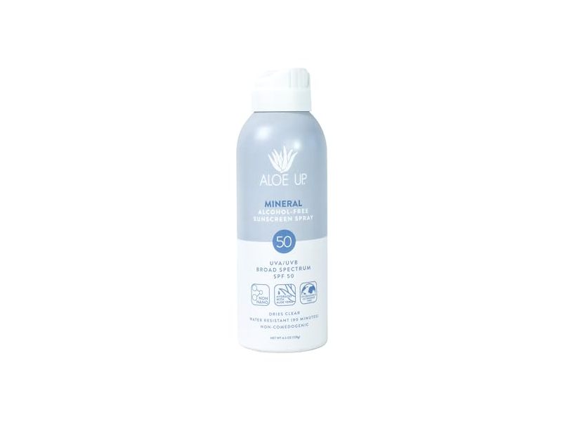 Aloe Up Mineral Sunscreen Spray, SPF 50, 4.5 oz/128 g