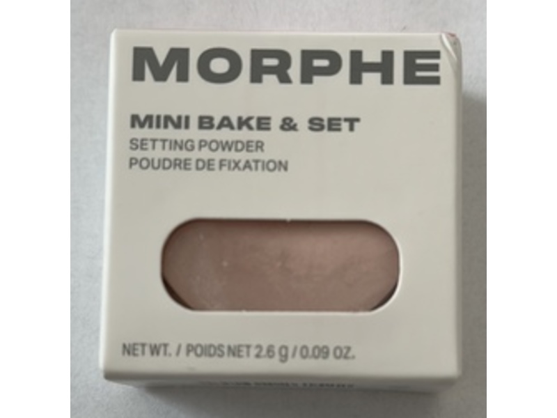 Morphe Mini Bake & Set Setting Powder, Brightening Pink, 0.09 oz/2.6 g