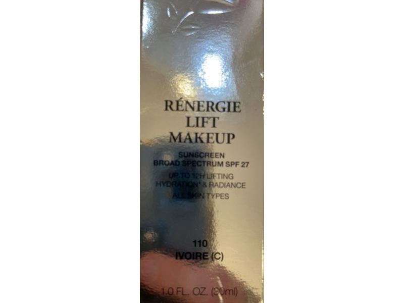 Lancome Renergie Lift Makeup, SPF 27, 110 Ivoire(c), 1 .0 fl oz/30 mL