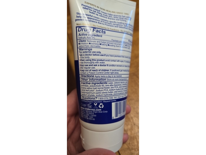 TriDerma Psoriasis Control Face & Body Cream, 6.0 oz/170 g