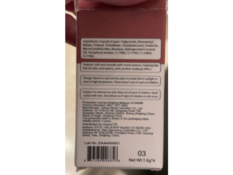 DNM Creamy Lipstick Set, 03, 1.6 g