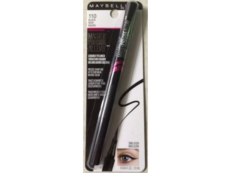Maybelline New York Master Precise All Day Liquid Eyeliner, 110 Black, 0.034 fl oz/10 mL