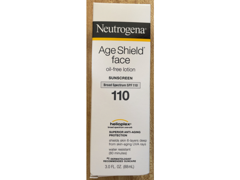 Neutrogena Age Shield Face Lotion Sunscreen, SPF 110, 3.0 fl oz/88 mL