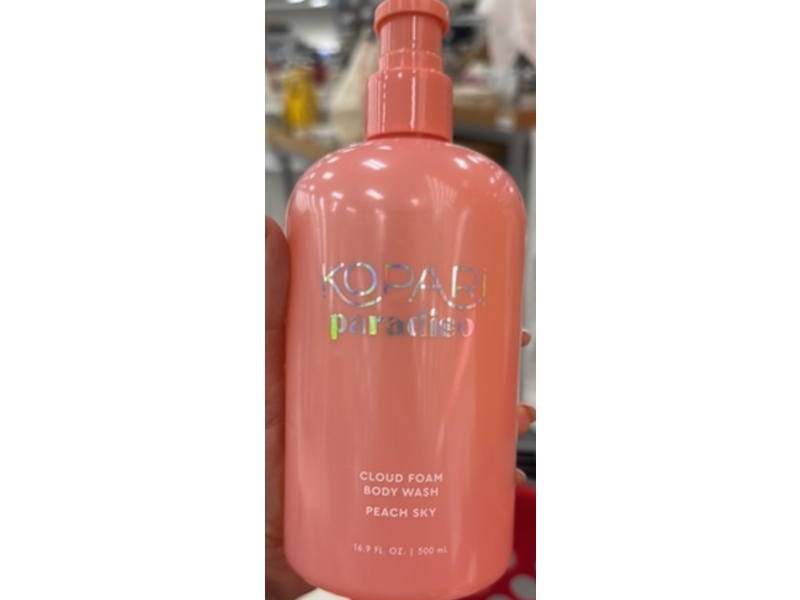Kopari Paradiso Cloud Foam Body Wash, Peach Sky, 16.9 fl oz/500 mL