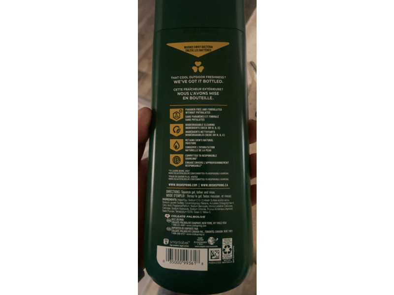 Irish Spring Moisturizing Face + Body Wash, Active Scrub Exfoliates, 20 fl oz/591 mL, Packs Of 4