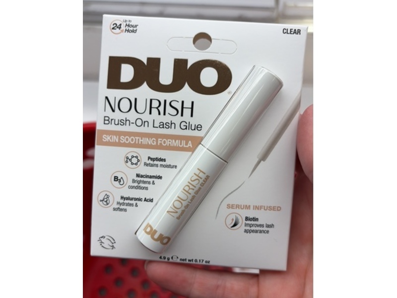Duo Nourish Brush-On Clear Lash Glue, Clear, 0.17 oz/4.9 g
