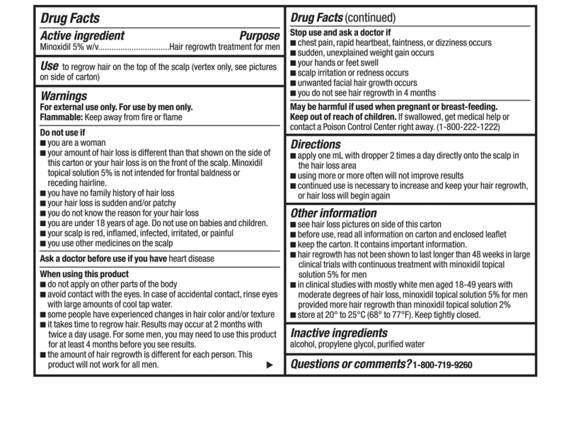 Equate Hair Regrowth Treatment, Extra Strength, 2 fl oz/60 mL, 3 Count