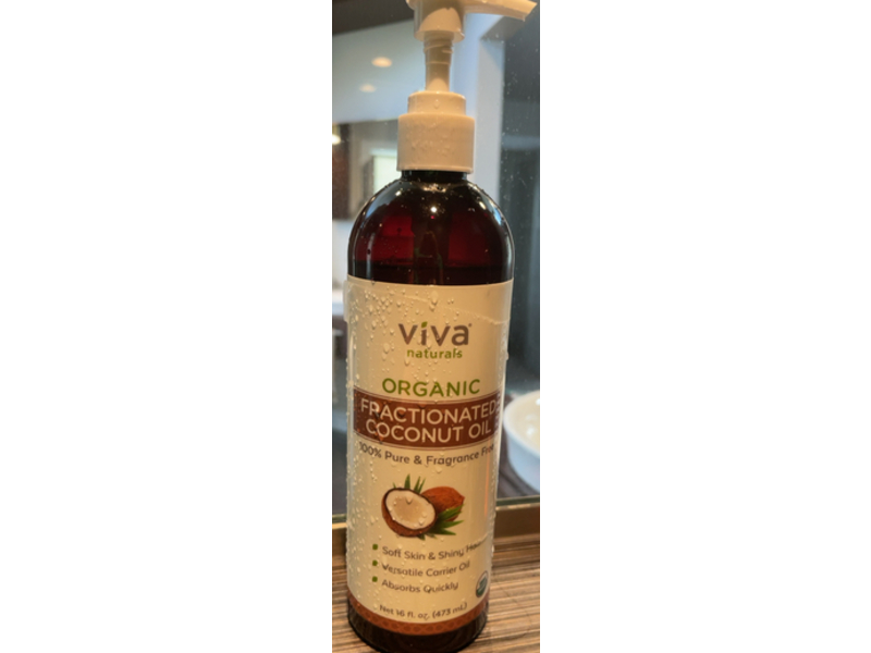 Viva Naturals Organic Fractionated Coconut Oil, 16 fl oz/473 mL