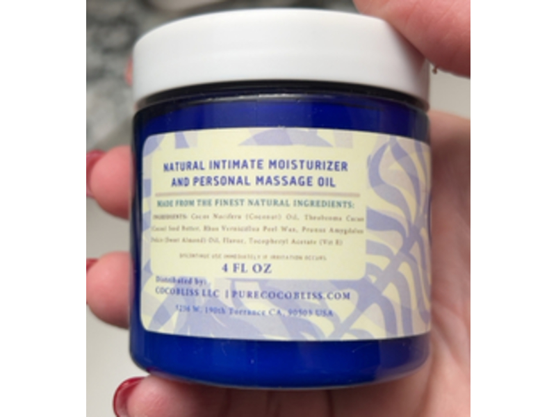Bliss Natural Intimate Moisturizer & Personal Massage Oil, Coconut Oil, 4 fl oz