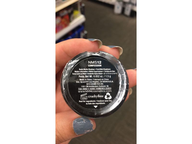 NYX Cosmetics Nude Matte Eye Shadow, NMS12 Confession, 0.052 oz