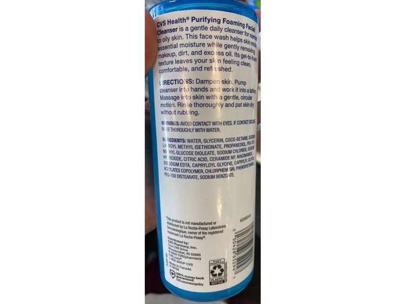 CVS Health Purifying Foaming Facial Cleanser, 13.52 fl oz/400 mL