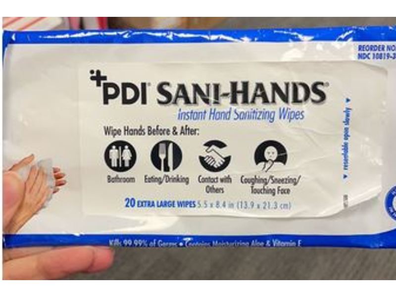 PDI Sani-Hands Sanitizing Wipes,20 Wipes