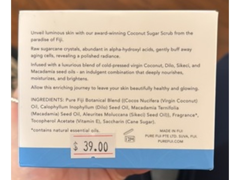 Pure Fiji Coconut Sugar Scrub, 10.14 fl oz/300 mL