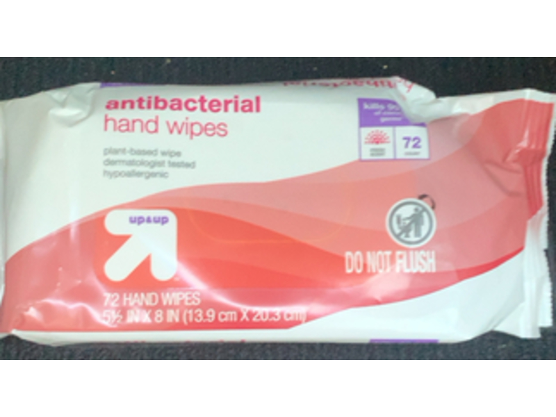 Up & Up Antibacterial Hand Wipes, 72 Count