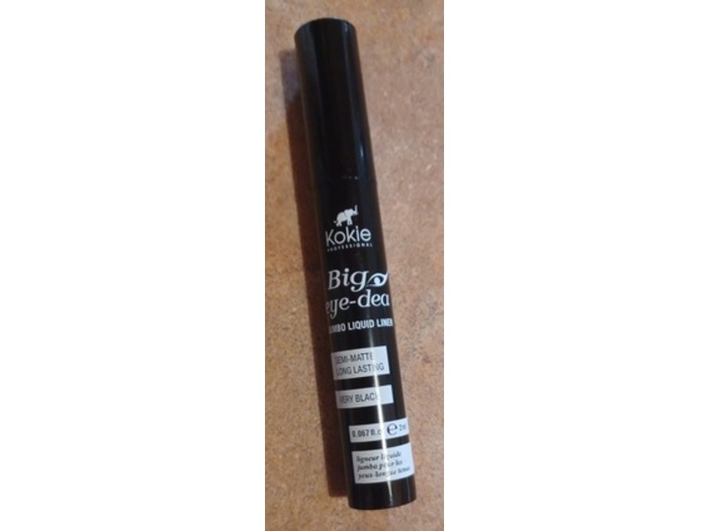 Kokie Professional Big Eye-Dea Jumbo Liquid Eyeliner, Black, 0.067 fl oz/2 mL