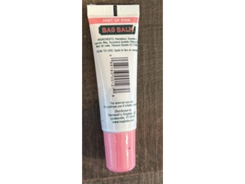 Bag Balm Lip Moisturizer, Hint Of Pink, 0.3 oz, Pack Of 4