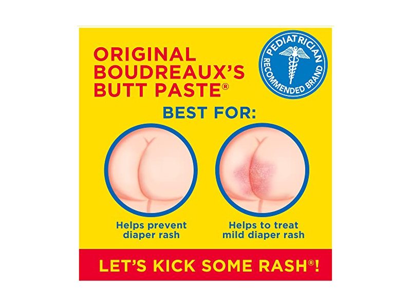 Boudreaux's Butt Paste Diaper Rash Ointment,16 oz/454 g, Pack Of 2