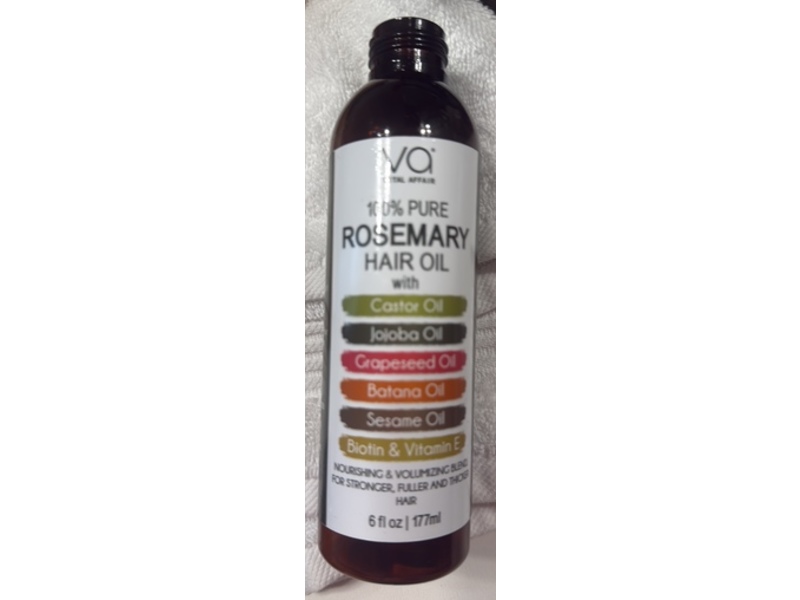 Vital Affair 100% Pure Hair Oil, Rosemary, 6 fl oz/177 mL