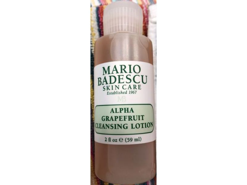 Mario Badescu Skin Care Cleansing Lotion, Alpha Grapefruit, 2 fl oz/59 mL