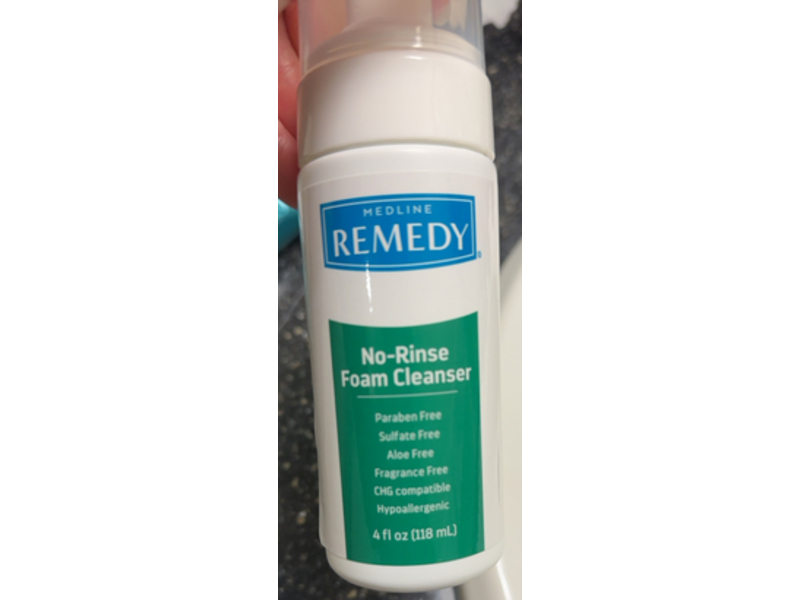 Medline Remedy No Rinse Foam Cleanser, 4 fl oz/118 mL