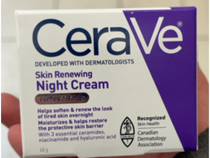 CeraVe Skin Renewing Night Cream Moisturizer, 48 g