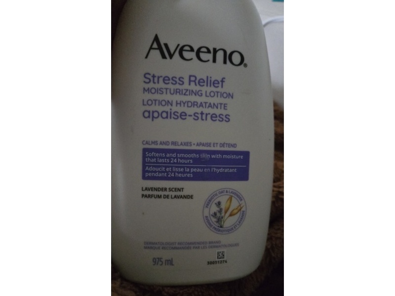 Aveeno Stress Relief Moisturizing Lotion, Lavender Scent, 975 mL
