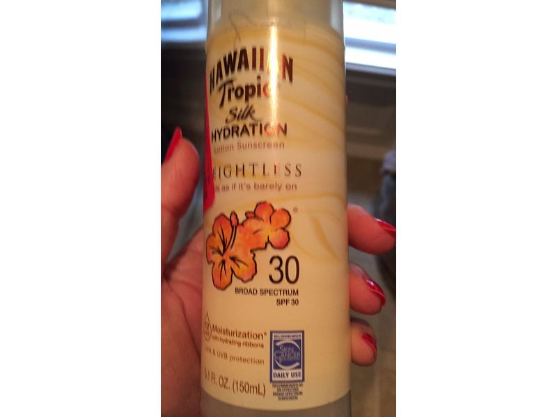 Hawaiian Tropic Silk Hydration Lotion Sunscreen, Weightless, SPF 30, 5.1 fl oz/150 mL
