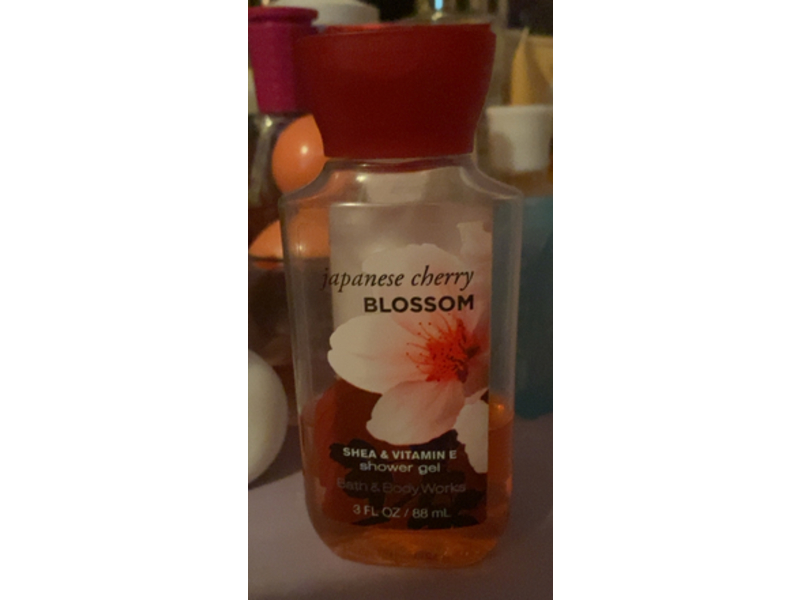 Bath & Body Works Shea & Vitamin E Shower Gel, Japanese Cherry Blossom, 3.0 fl oz/88 mL