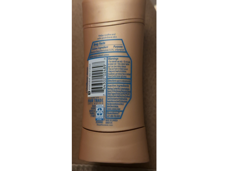 SheaMoisture Soothing Post Shave Antiperspirant Deodorant. Vitamin E & Kukui Nut Oil, 2.6 oz/74 g, 2 Count