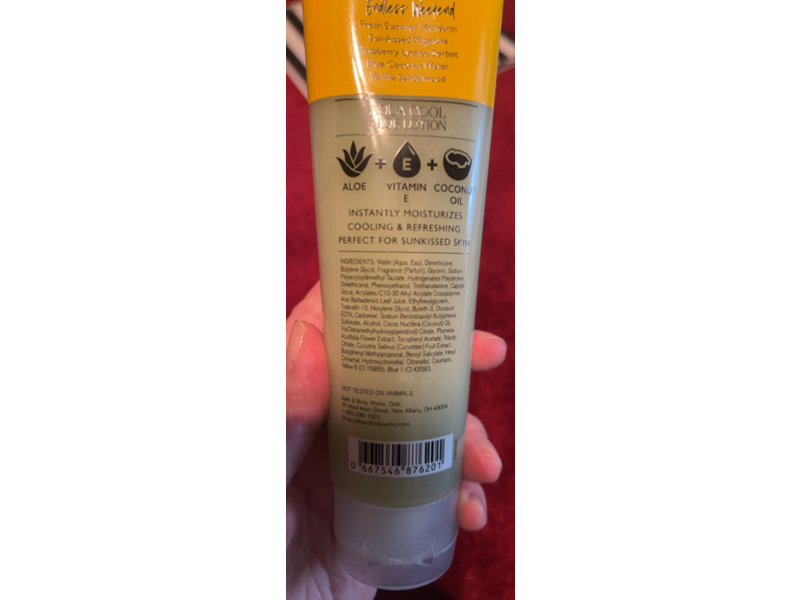 Bath & Body Works Aqua Cool Aloe Lotion, Endless Weekend, 5.6 fl oz/166 mL