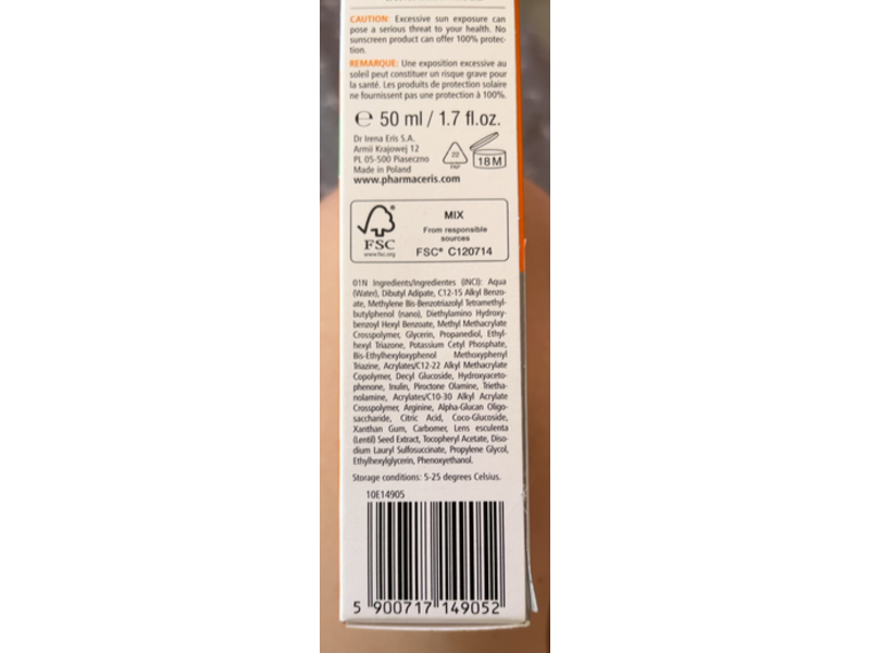 Pharmaceris Medi Acne Protect Ultra Protection Cream, SPF 50+, 1.7 fl oz/50 mL