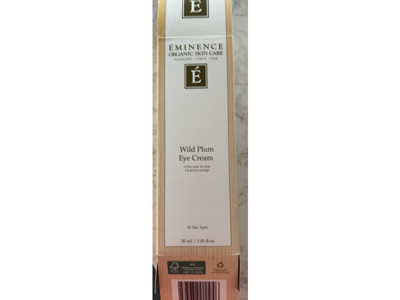 Eminence Organic Skin Care Wild Plum Eye Cream, 1.05 fl oz/30 mL